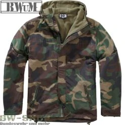 Brandit Teddyfleece Troyer -Bundeswehr Und Mehr Verkäufe BWuMWindbreakerZipwoodland1 wz min 4882 BWuM Windbreaker mit Zipper