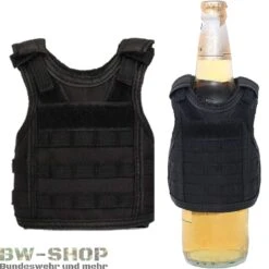 Polizei Kugelsichere Weste + Tasche Herren Schussweste ... -Bundeswehr Und Mehr Verkäufe Bierschutzwesteschwarz wz min 5250 Bierschutzweste Molle fuer Getraenke und Flaschen