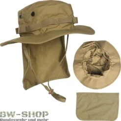 Mil-Tec US BDU Feldmütze -Bundeswehr Und Mehr Verkäufe boonieneckflapcoyote wz min 5396 Britische Armee Boonie RipStop mit Nackenschutz