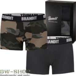 Brandit Bundeswehr T-Shirt Tropen Mit Flaggen & Klett -Bundeswehr Und Mehr Verkäufe boxershortsretrodarkcamoschwarz1000 4847 bw 4847 2er Pack Brandit Army Boxershorts Retro Bw Unterhose Boxer Shorts
