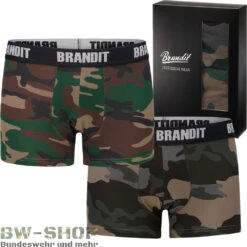 Brandit Bundeswehr T-Shirt Tropen Mit Flaggen & Klett -Bundeswehr Und Mehr Verkäufe boxershortsretrowoodlanddarkcamo1000 4847 bw 4847 2er Pack Brandit Army Boxershorts Retro Bw Unterhose Boxer Shorts