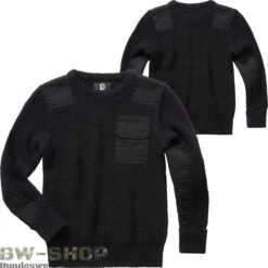 Brandit Original Bundeswehr Unterzieh Kälteschutz Steppfutter -Bundeswehr Und Mehr Verkäufe bwpulloverkidsschwarz wz min 5262 Brandit Bundeswehr Pullover Kinder