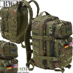 Brandit Molle Tasche Tactical -Bundeswehr Und Mehr Verkäufe bwumcooperpatchflecktarnmedium wz min 5633 BWuM US Assault Pack Cooper Rucksack Patch und Flaggen