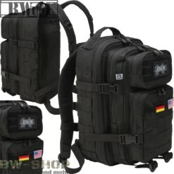Brandit Molle Tasche Tactical -Bundeswehr Und Mehr Verkäufe bwumcooperpatchschwarzmedium wz min 5633 BWuM US Assault Pack Cooper Rucksack Patch und Flaggen