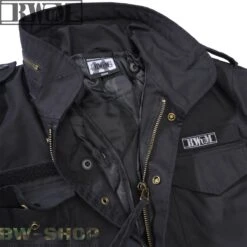 Brandit Tactical Performance Outdoor Jacke -Bundeswehr Und Mehr Verkäufe bwumm65jackeschwarzdetail1 wz min 5715 BWuM Feldjacke M65 Patch und Flaggen