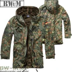 Original Bundeswehr Bordparka Bw Marine Parka -Bundeswehr Und Mehr Verkäufe bwumparkaflaggeflecktarn wz min 5325 BWuM Bundeswehr Parka mit Futter Flaggen