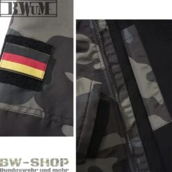 Brandit Windbreaker Sommer *2. Wahl* -Bundeswehr Und Mehr Verkäufe bwumtacticalwindbreakerdetaildarkcamo1 wz min 5324 BWuM Tactical Windbreaker mit Zipper