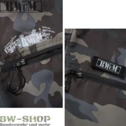 Brandit Windbreaker Sommer *2. Wahl* -Bundeswehr Und Mehr Verkäufe bwumtacticalwindbreakerdetaildarkcamo2 wz min 5324 BWuM Tactical Windbreaker mit Zipper