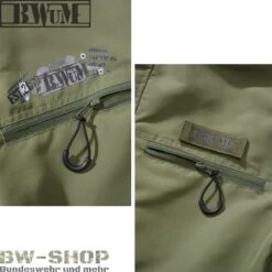 Brandit Windbreaker Sommer *2. Wahl* -Bundeswehr Und Mehr Verkäufe bwumtacticalwindbreakerdetailoliv2 wz min 5324 BWuM Tactical Windbreaker mit Zipper