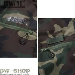 Brandit Windbreaker Sommer *2. Wahl* -Bundeswehr Und Mehr Verkäufe bwumtacticalwindbreakerdetailwoodland2 wz min 5324 BWuM Tactical Windbreaker mit Zipper