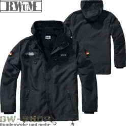 Brandit Windbreaker Sommer *2. Wahl* -Bundeswehr Und Mehr Verkäufe bwumtacticalwindbreakerschwarz wz min 5324 BWuM Tactical Windbreaker mit Zipper