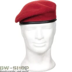 Original Polizei Schirmmütze Weiß Mit Kokarde -Bundeswehr Und Mehr Verkäufe commandobarettkorallenrot wz min 5241 Militaer Commando Barett