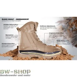 Original Bundeswehr Haix DMS Kampfstiefel Mod. 2005 -Bundeswehr Und Mehr Verkäufe haixblackeagleinnenansicht 4491 bw 4491 Bundeswehr Haix Wuestenstiefel Black Eagle desert Neu Bw Tropenstiefel neues Modell