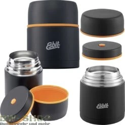 Esbit US Feldflaschenbecher / Deckel / Ständer -Bundeswehr Und Mehr Verkäufe isolierbehaelterfoodschwarz500 wz min 5374 Esbit Edelstahl Isolierbehaelter Food