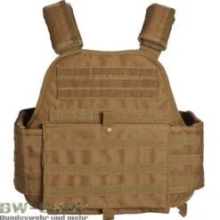 Mil-Tec US Rangerweste Gefüttert -Bundeswehr Und Mehr Verkäufe platecarrierwestecoyote wz min 5685 Militaer Plate Carrier Plattentraeger Weste