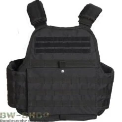 Mil-Tec US Rangerweste Gefüttert -Bundeswehr Und Mehr Verkäufe platecarrierwesteschwarz wz min 5685 Militaer Plate Carrier Plattentraeger Weste