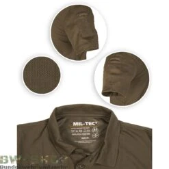 Mil-Tec Brandit Tank Top Army -Bundeswehr Und Mehr Verkäufe poloshirtquickdryansicht1 wz min 4830 Militaer Tactical Poloshirt Quick Dry