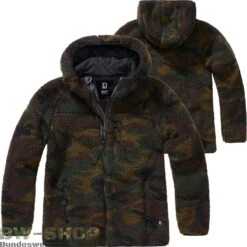 Brandit Teddyfleece Worker Jacke Mit Kapuze -Bundeswehr Und Mehr Verkäufe teddyfleecejackedamenwoodland wz min 5286 Brandit Teddyfleece Jacke mit Kapuze Damen